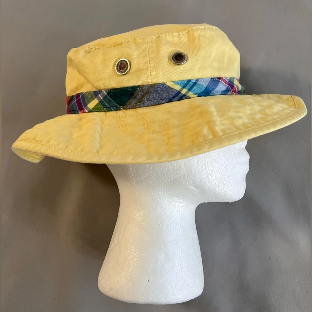 Polo Ralph‎ Lauren  Toddlers Bucket Hat Solid Plaid Yellow Unisex Kids